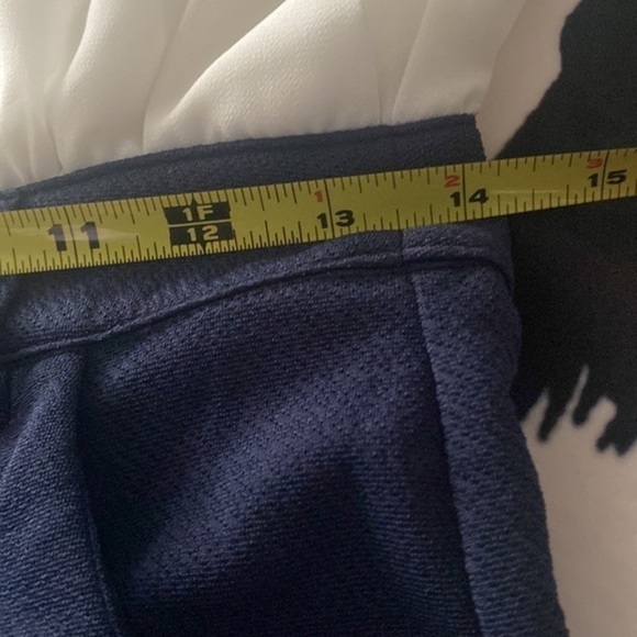 Romper navy blue short white top open back. New no tags ocean vibes romper - Picture 13 of 16